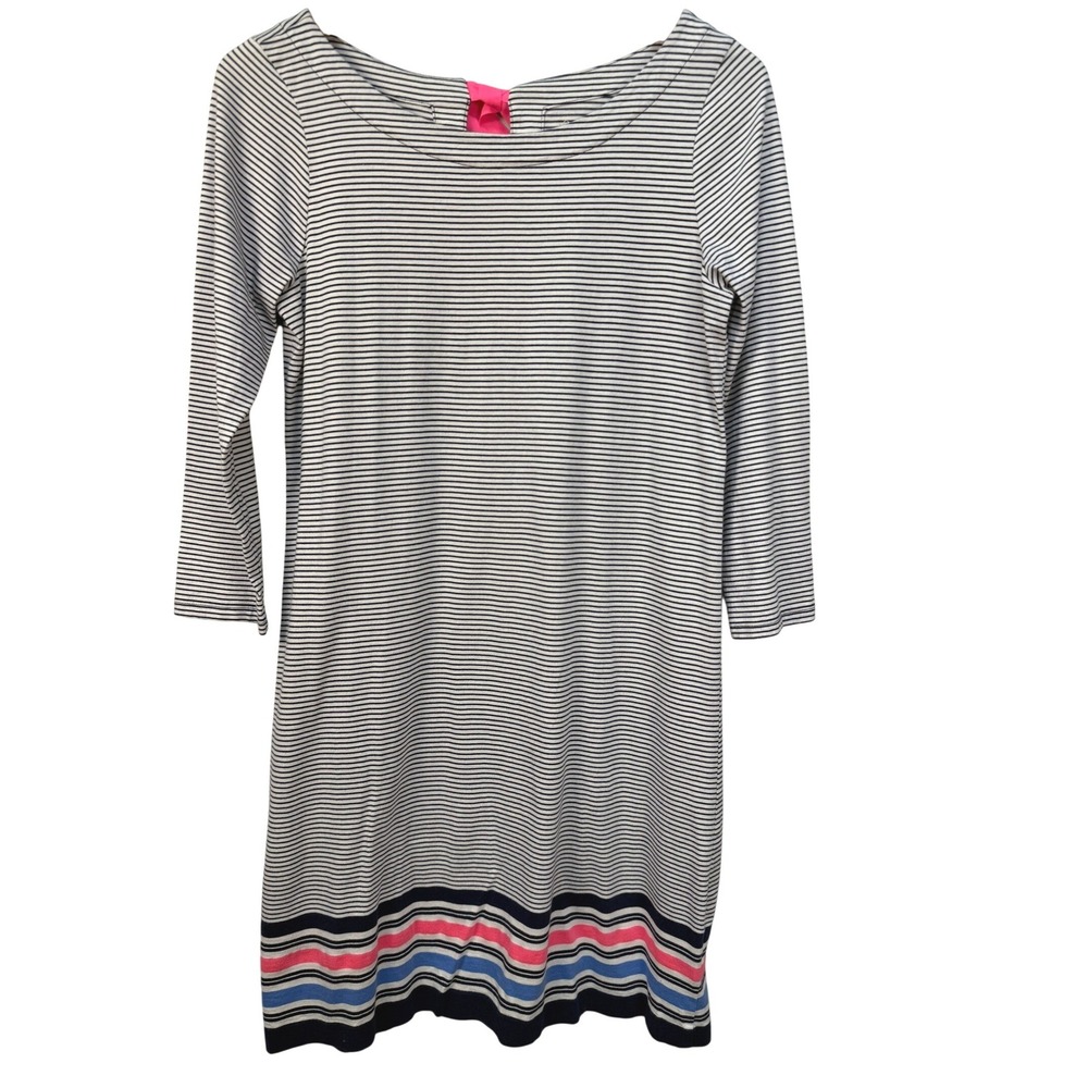 Lilly Pulitzer Womens Noelle Dress Pima Cotton T-Shirt‎ Nautical Bow Medium